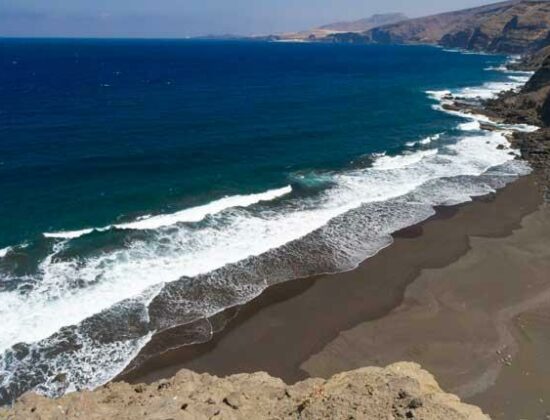 Nude beach at Faneroque beach, Agaete, Gran Canaria