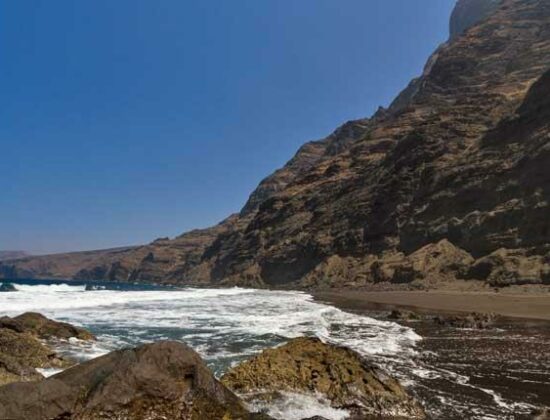 Nude beach at Faneroque beach, Agaete, Gran Canaria